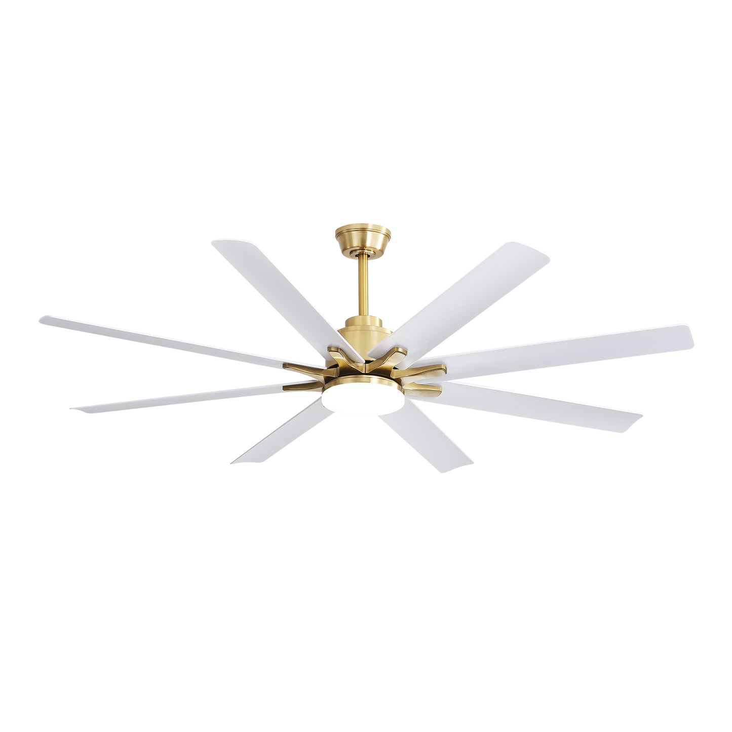 66 Inch Modern Ceiling Fan With Dimmable Led Light 8 ABS Blades Remote Control Reversible DC Motor For Home Office