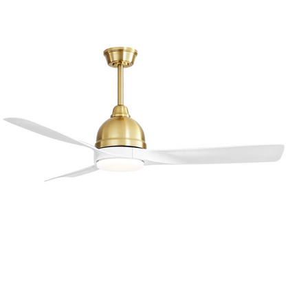 54 Inch White/Gold ABS Ceiling Fan