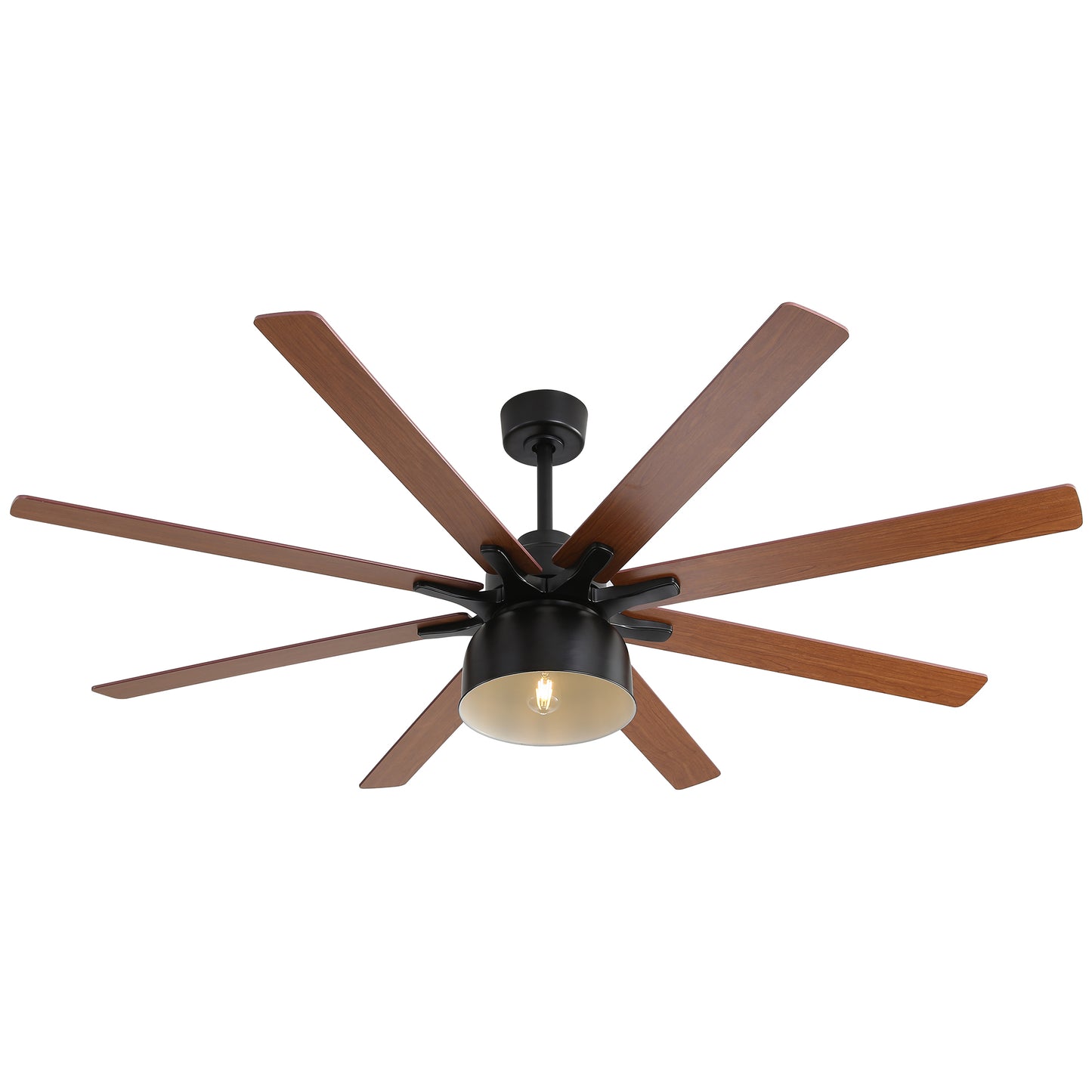 52 Inch Ceiling Fan With 6 Speed Wind 8 Dual Colors Blades Remote Control Reversible DC Motor With Light