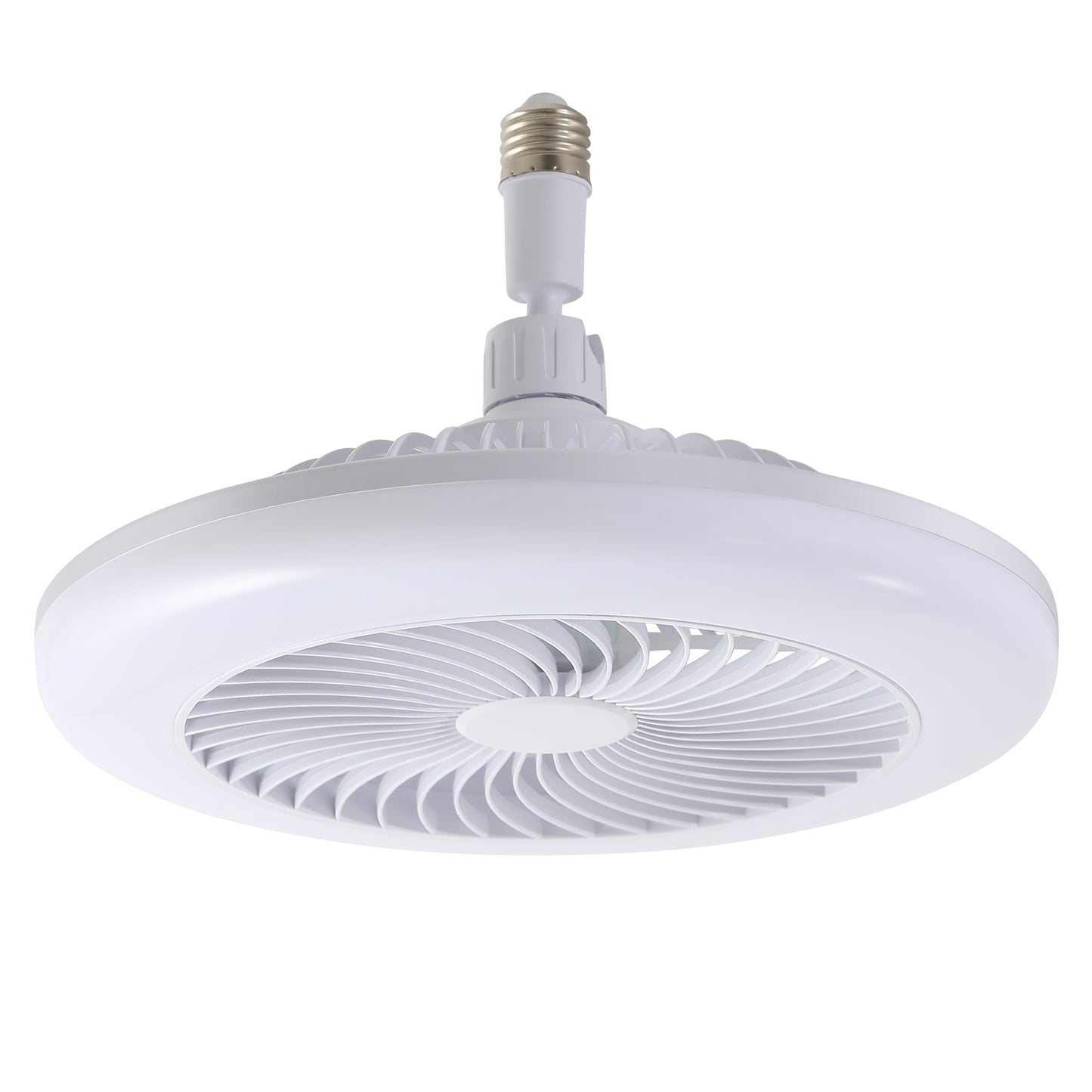 Mini Size 8 Inch Enclosed Socket E26 Ceiling Fan Light 3 Speeds 3 Light Color Dimming and Timing for Small Room Kitchen