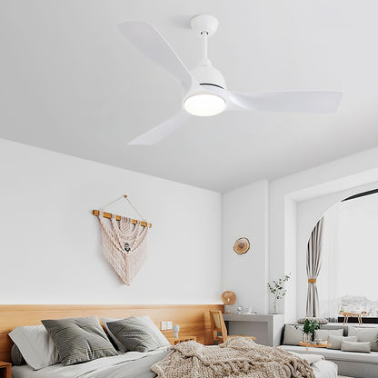 54 Inch White/Gold ABS Ceiling Fan