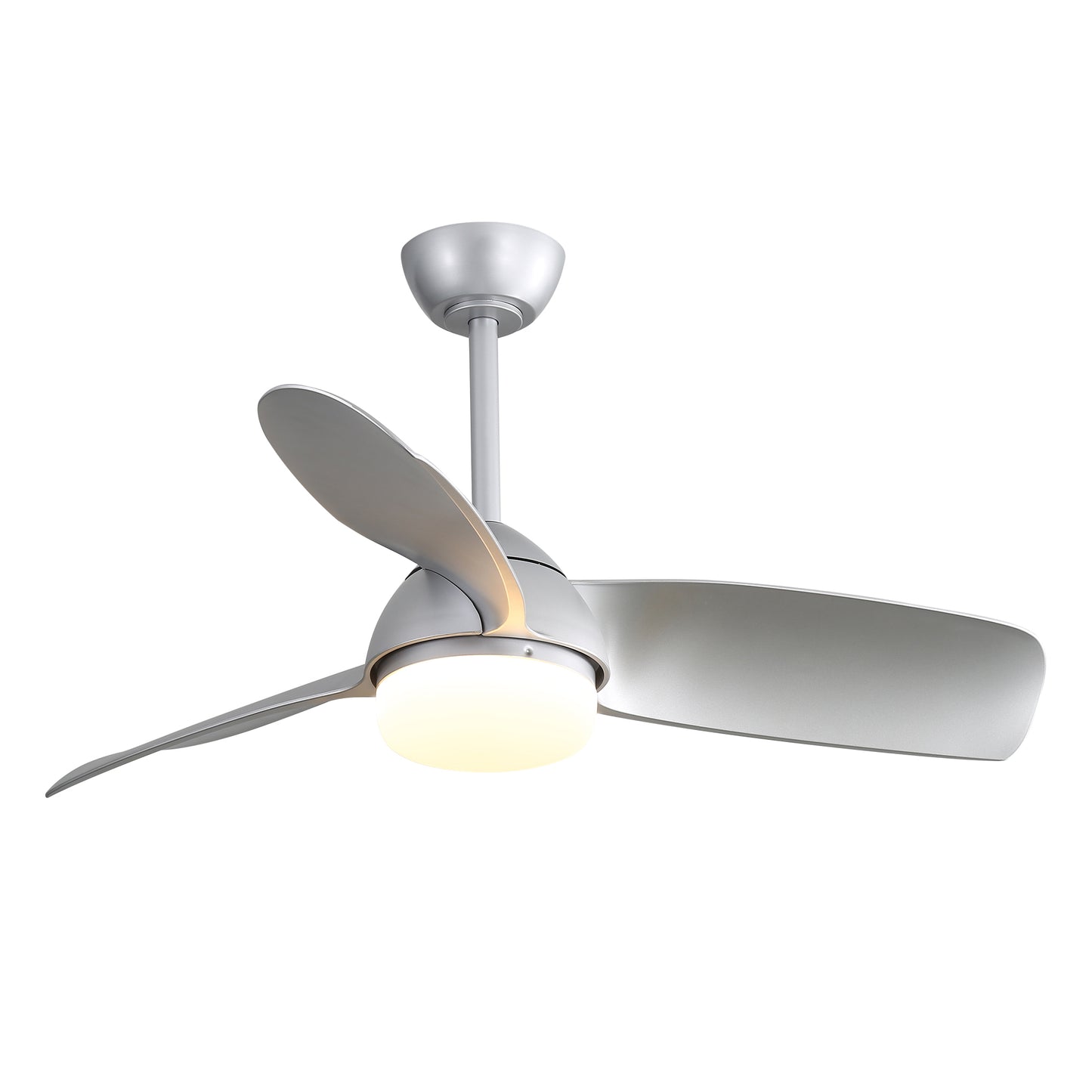 42 Inch Indoor ABS Ceiling Fan With 6 Speed Remote Control Dimmable Reversible DC Motor With Light