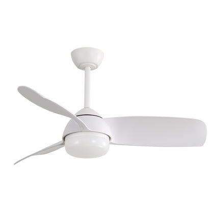 42 Inch Indoor ABS Ceiling Fan With 6 Speed Remote Control Dimmable Reversible DC Motor With Light