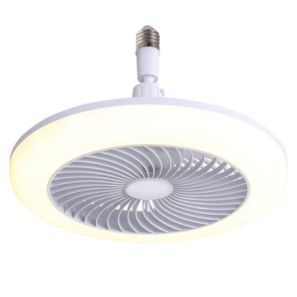 Mini Size 8 Inch Enclosed Socket E26 Ceiling Fan Light 3 Speeds 3 Light Color Dimming and Timing for Small Room Kitchen