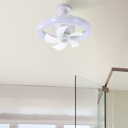 Socket Ceiling Fan with Light and Remote 360° Rotating Ceiling Fan 3 Colors and 3 Wind Speeds