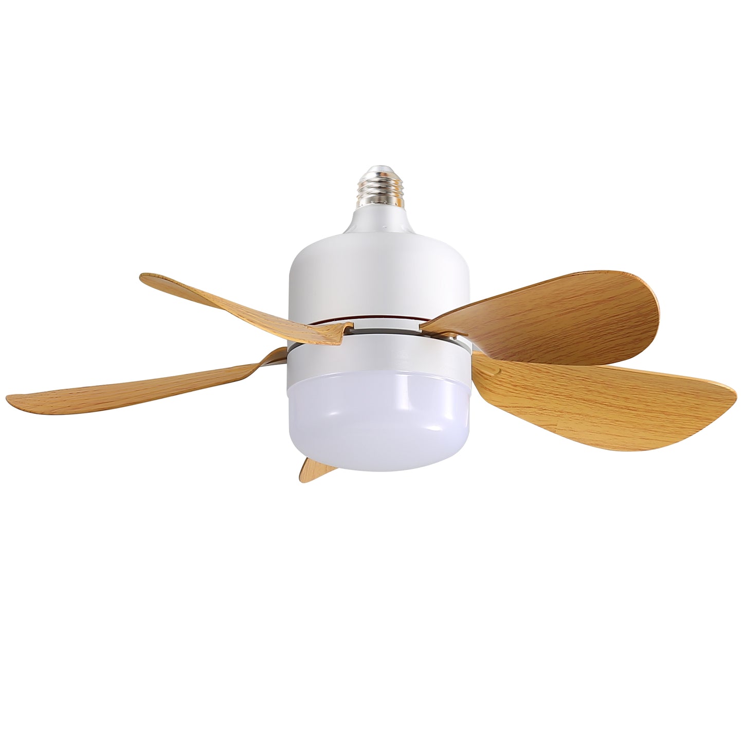 Socket Ceiling Fans with Dimmable LED Light 2 in 1 Screw Small Ceiling Fan