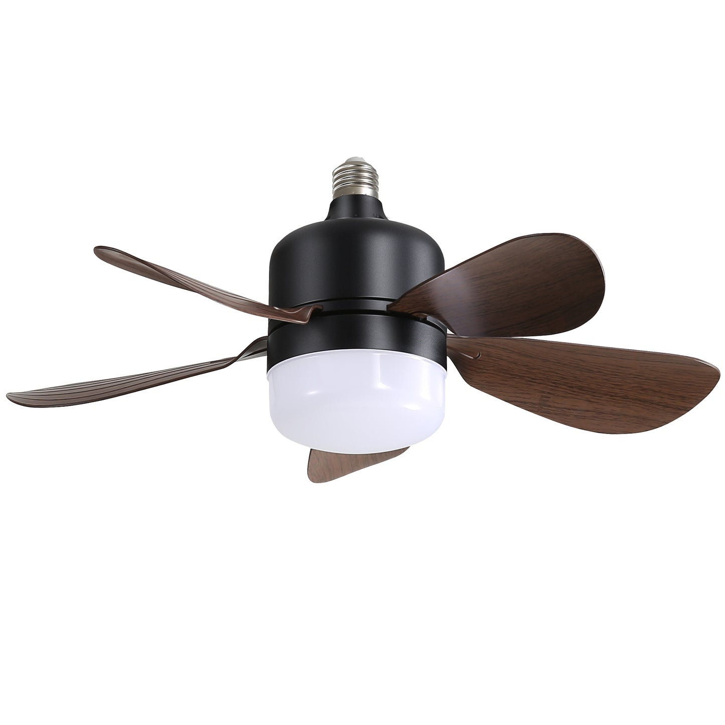 Small Size Socket Fan Light Ceiling Fans with 3 Lighting Color and Remote E26 Screw in Ceiling Fan