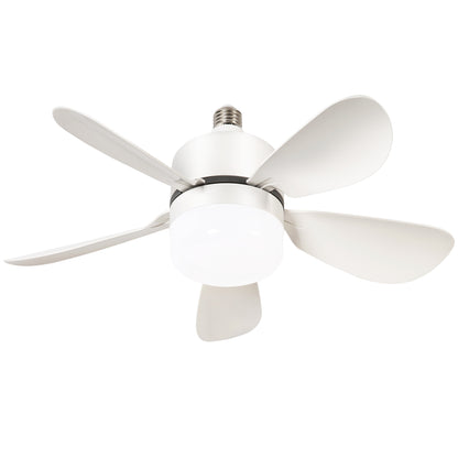 Socket Fan Light Ceiling Fans with Remote Screw in Ceiling Fan DC Motor Noiseless 3 Wind Speed